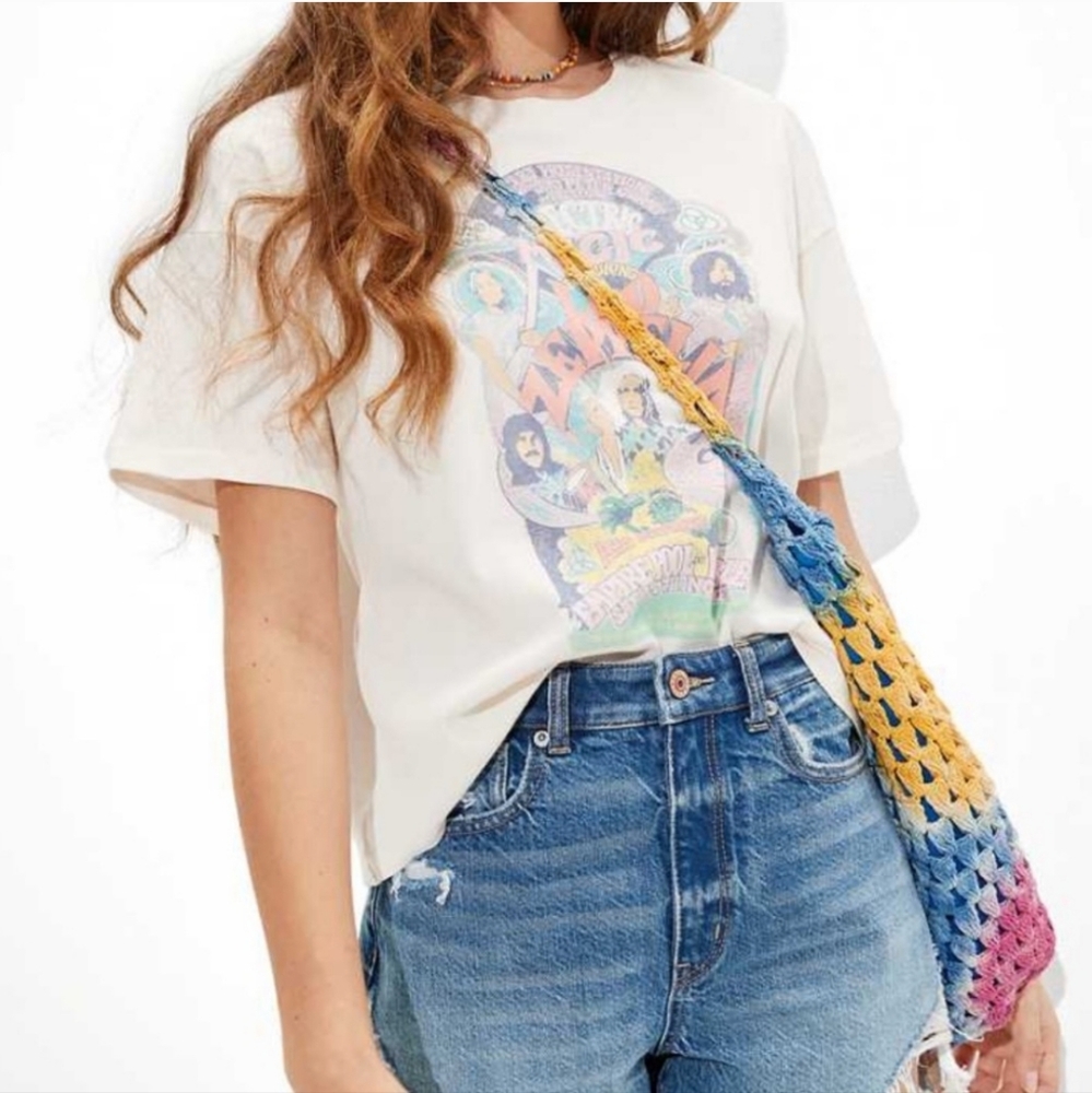 NWT AE Tailgate Led Zeppelin Cropped Tee - Picture 7 of 7